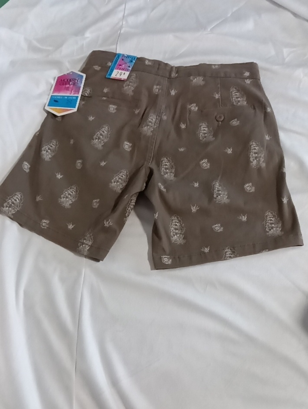 Men's Casual Brown Printed Shorts